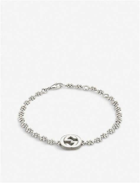 Gucci interlocking silver bracelet